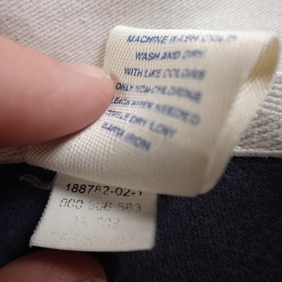 Old Navy Rugby Shirt Mens 2XL Blue Red Colorblock Polo Short Sleeve Preppy Y2K - Picture 5 of 9